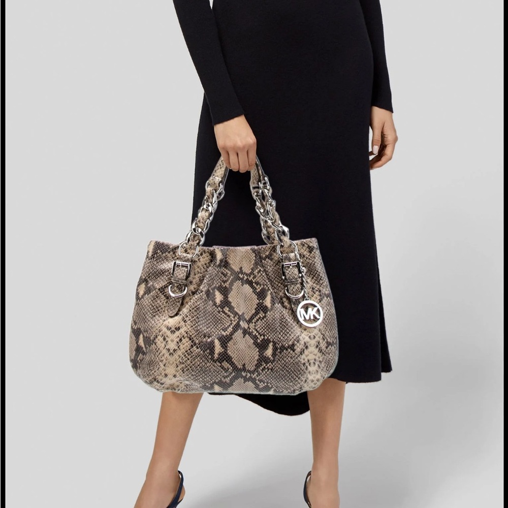 Michael Kors Brown and Tan Shoulder Bag